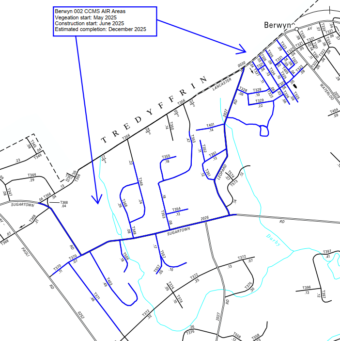 PECO work on Village