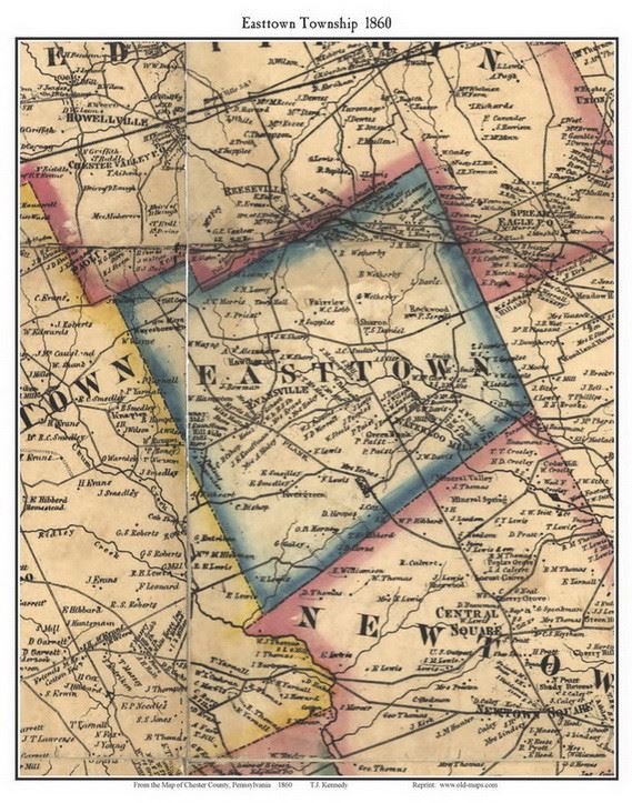 Easttown Map 1860